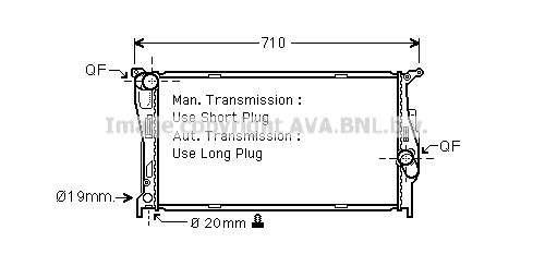 AVA QUALITY COOLING Радиатор, охлаждение двигателя BW2294